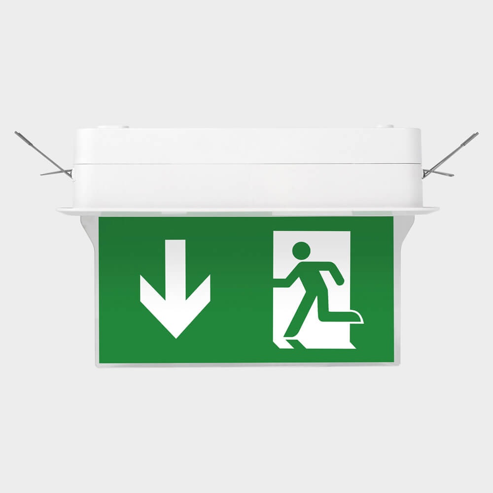 IN-700PD-114511 2W 230VAC IP22 (БАП) потолочный АМЭО светильник-указатель светодиодный аварийный