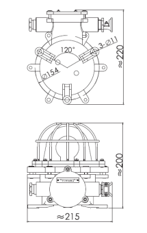 CFD4c 100W 24-230VAC/DC E27 IP66 светильник под лампу накаливания взрывозащищенный