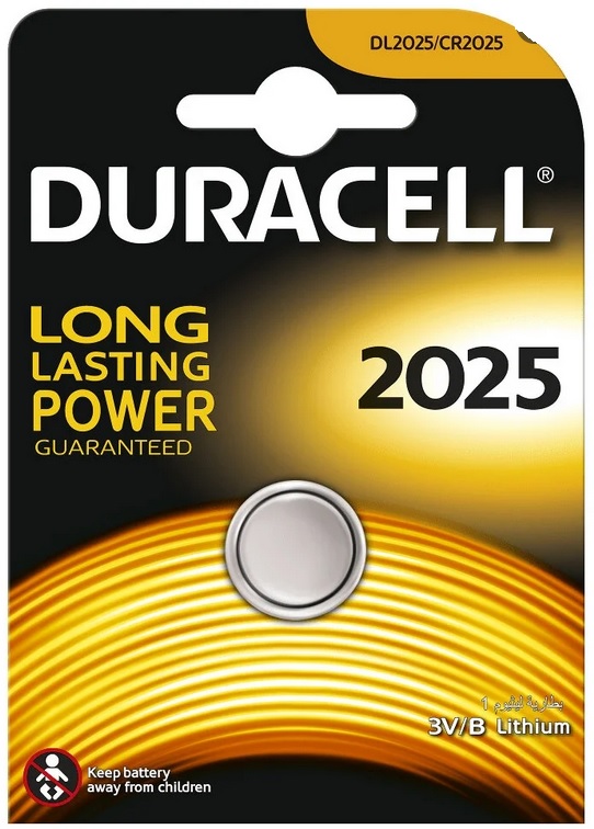 CR2025 3V Duracell батарейка литиевая