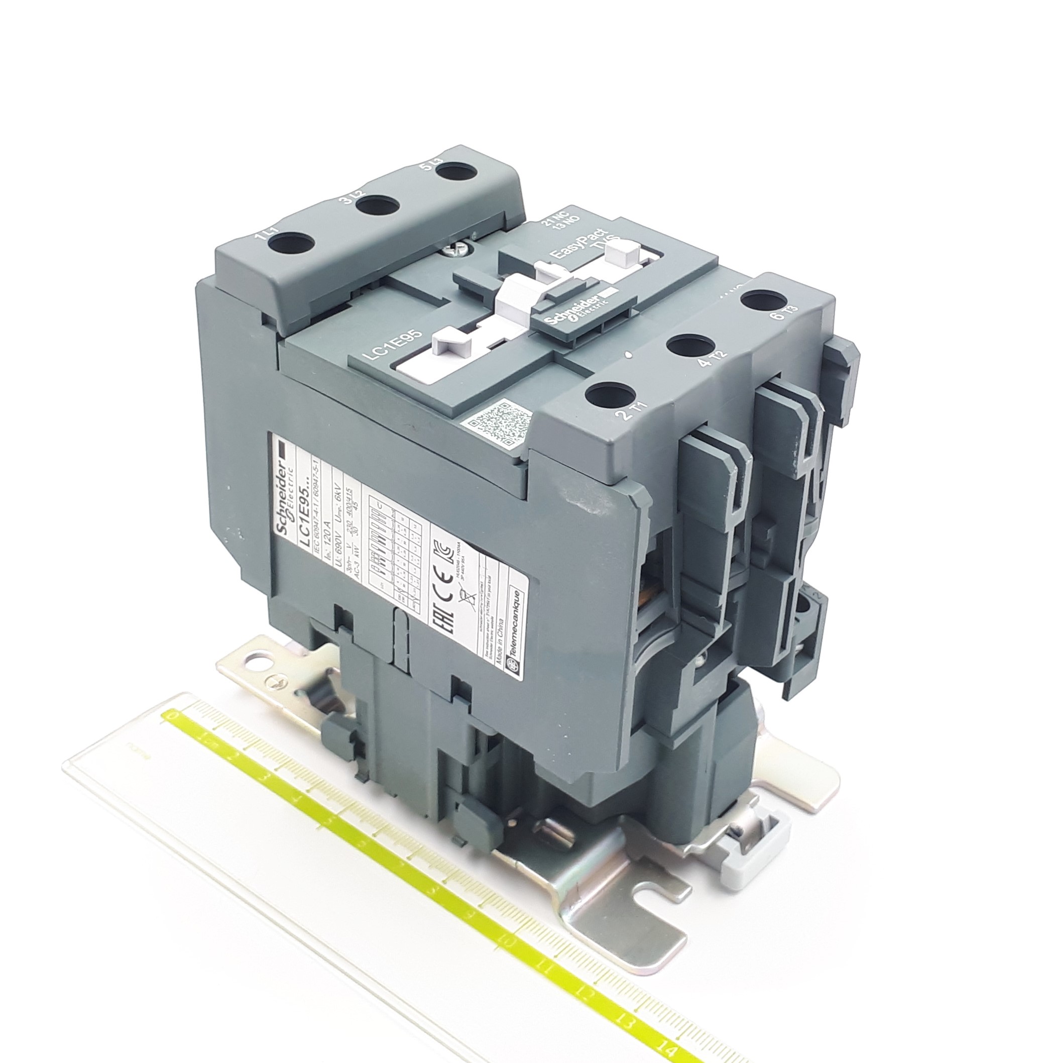 LC1-E95M5 95A 220VAC 45kW 380/400V 3P 1NO+1NC Schneider Electric контактор