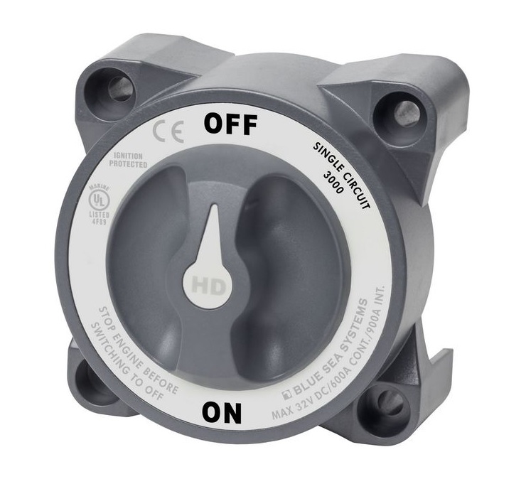 HD-Series 3000 32V 600A Blue Sea выключатель массы АКБ HD-Series 3000 32V 600A Blue Sea выключатель массы АКБ