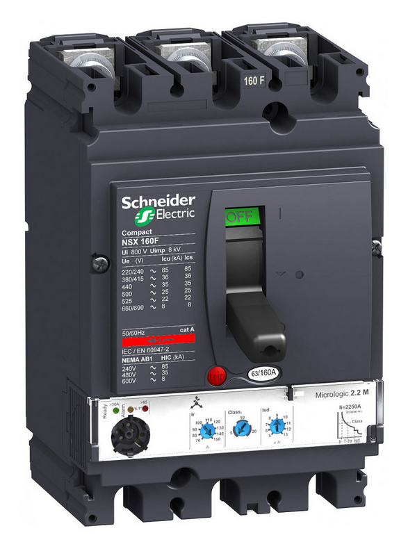 NSX160F LV430770 160A 3P 690V 50/60Hz 36kA Compact Schneider Electric выключатель автоматический