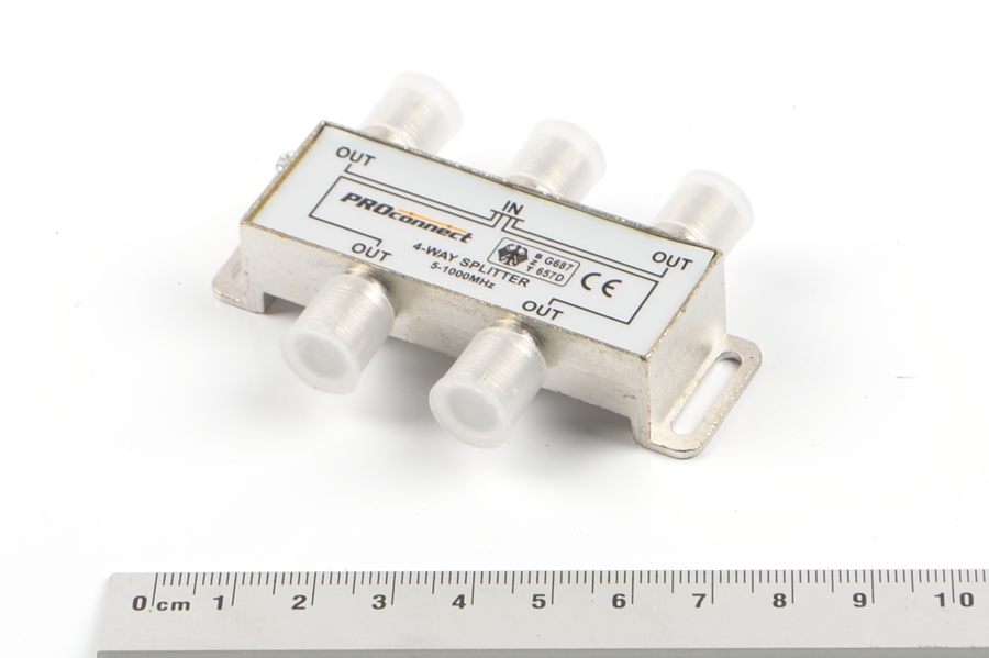 Делитель ТВ "краб" х4 под F разъем 5-1000 МГц 