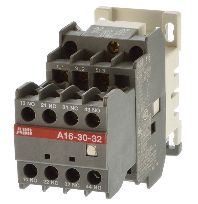 A16-30-32 30А 220VAC 7,5kW 400V 3P 3NO+2NC ABB контактор