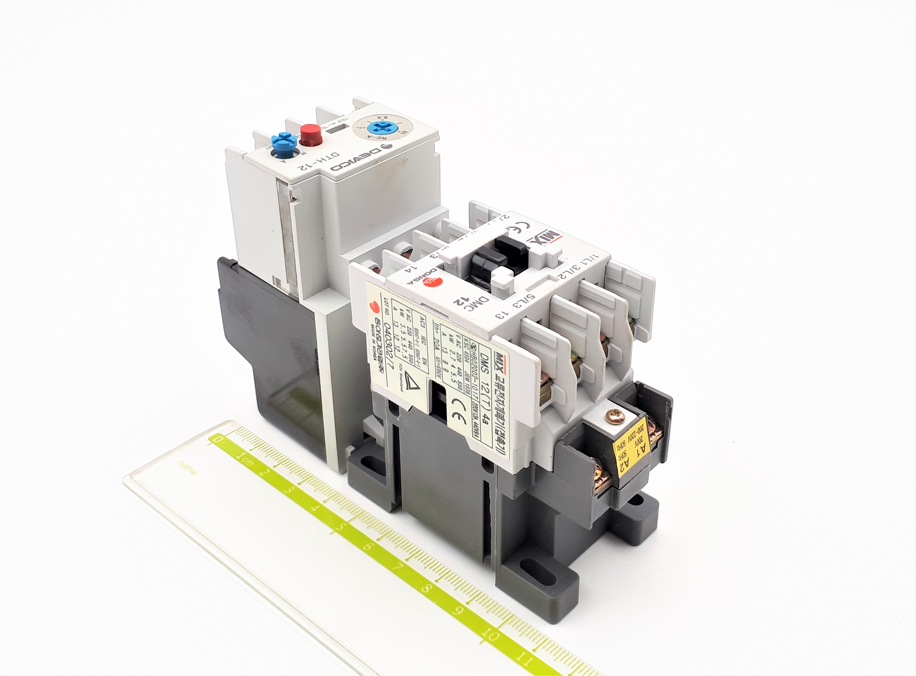 DMC12 12A 200-220VAC 5,5kW 380-440V 3P 1NO Dong-A контактор c тепловым реле 7-10А