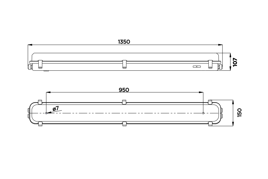 GL-481SD-101634 52W 230VAC IP67 4000K (БАП) АМЭО светильник светодиодный аварийный