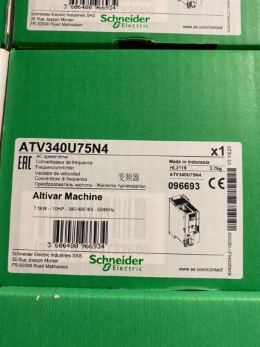 ATV340U75N4 AC Speed Drive Altivar Machine Schneider Electric