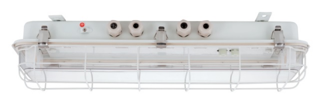 FPC24-2GE 2х18W 110VAC G13 IP56 (решетка) АМЭО светильник люминесцентный аварийный