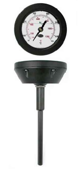 TG100-650G-R +50+650°С Ø100 G1/2R 100/10mm термометр виброустойчивый