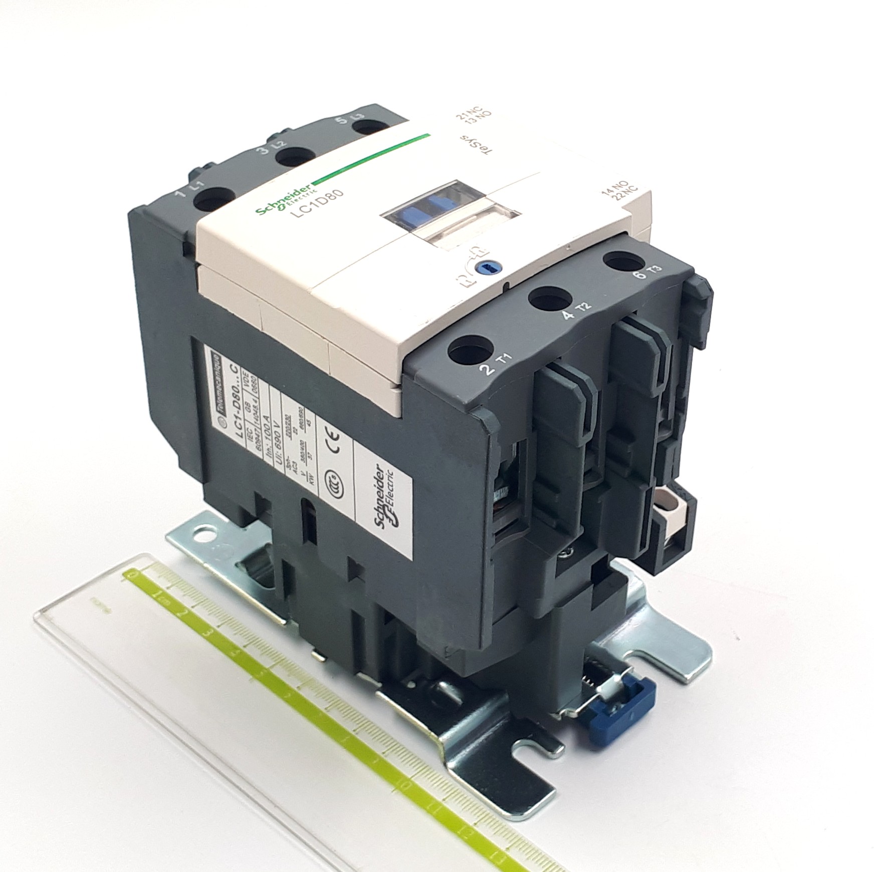 LC1-D80R7 125A 440VAC 37kW 380V 3P 1NO+1NC Schneider Electric контактор