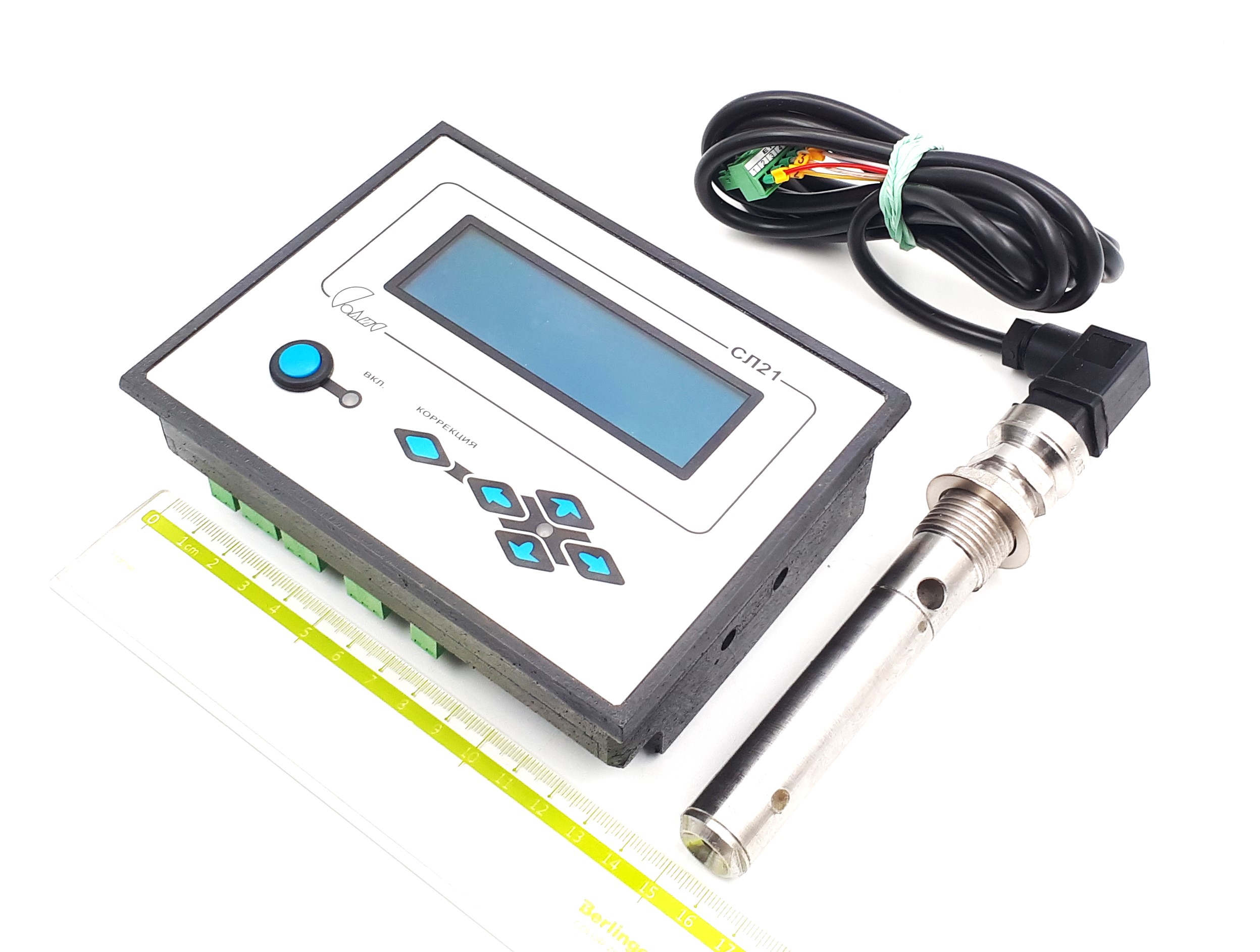 СЛ21-111-100Т с ДЭТ9-100Т 2m 0,1-100 000 мкС/см / 0-100С 4-20mA  220VAC солемер цифровой