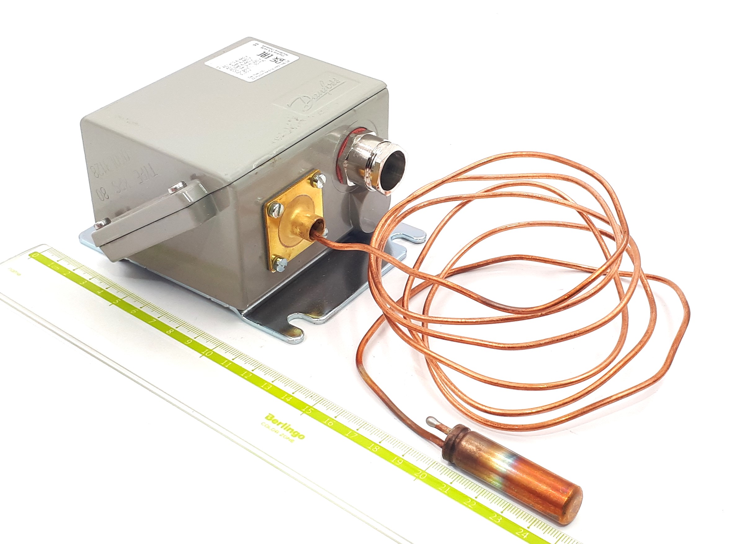 KPS80 060L312966 70-120°С diff.4,5-18°С 2m Danfoss датчик реле температуры (без гайки и брони)