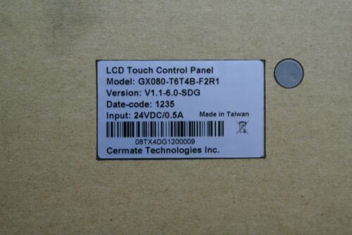 CERMATE TECHNOLOGIES GX080-T6T4B-F2R1 LCD TOUCH CONTROL PANEL