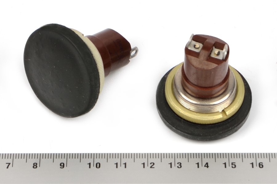 К-1-1П 1P 1NO 24mm (черная) кнопка управления включения