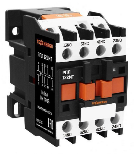 РПЛ-122 16A 380V/50Hz 2NO+2NC AC контактор 