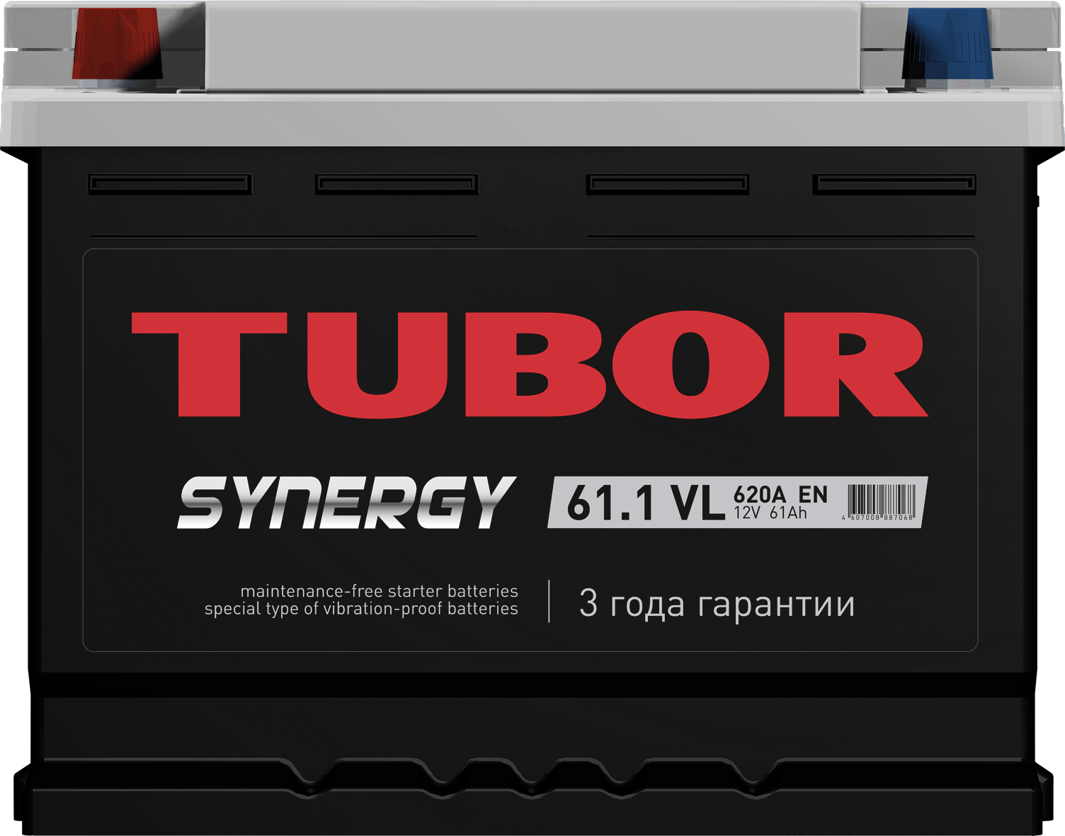 6СТ-61.1 VL 61Ah TUBOR SYNERGY аккумулятор свинцово-кислотный