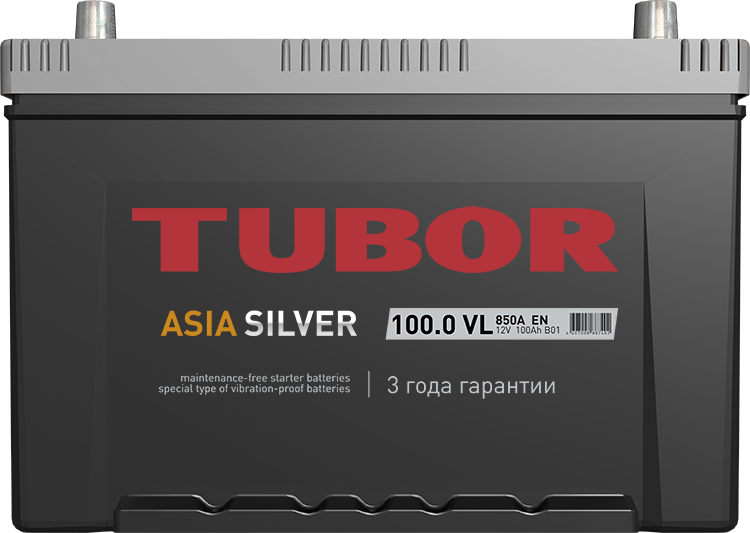 6СТ-100.0 VL B01 100Ah 100Ah TUBOR ASIA SILVER аккумулятор свинцово-кислотный