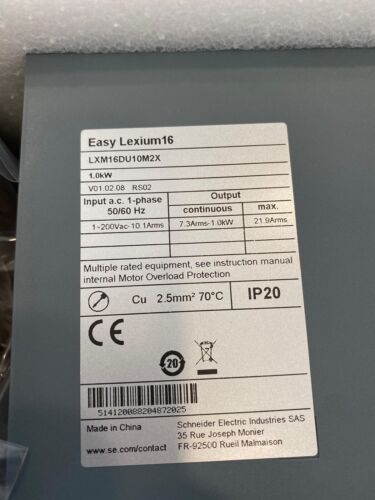 LXM16DU10M2X Easy Lexium 16 Servo Drive Schneider Electric