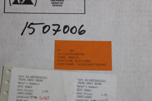 58063321 TACHO INPUT BOARD SCYC 55820 CYCLO CONVERTER ABB