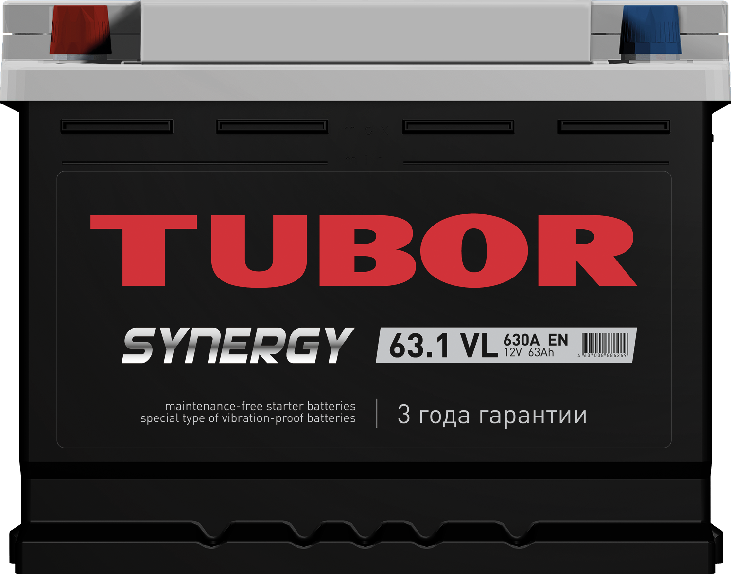 6СТ-63.1 VL 63Ah TUBOR SYNERGY аккумулятор свинцово-кислотный