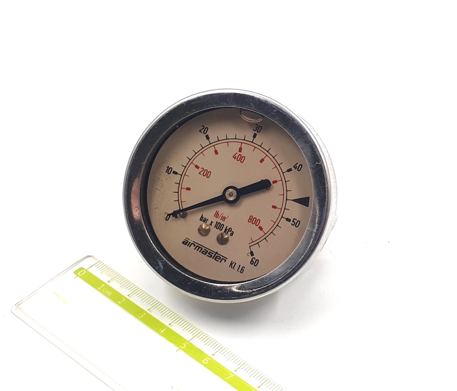 Model G 0-60bar(0-850lb/in2) 60mm G1/4R Airmaster манометр виброустойчивый осевой