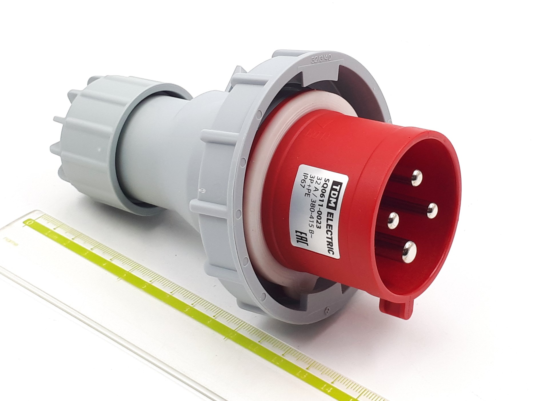 SQ0611-0023 3P+PE 32A 380V IP67 TDM вилка кабельная переносная