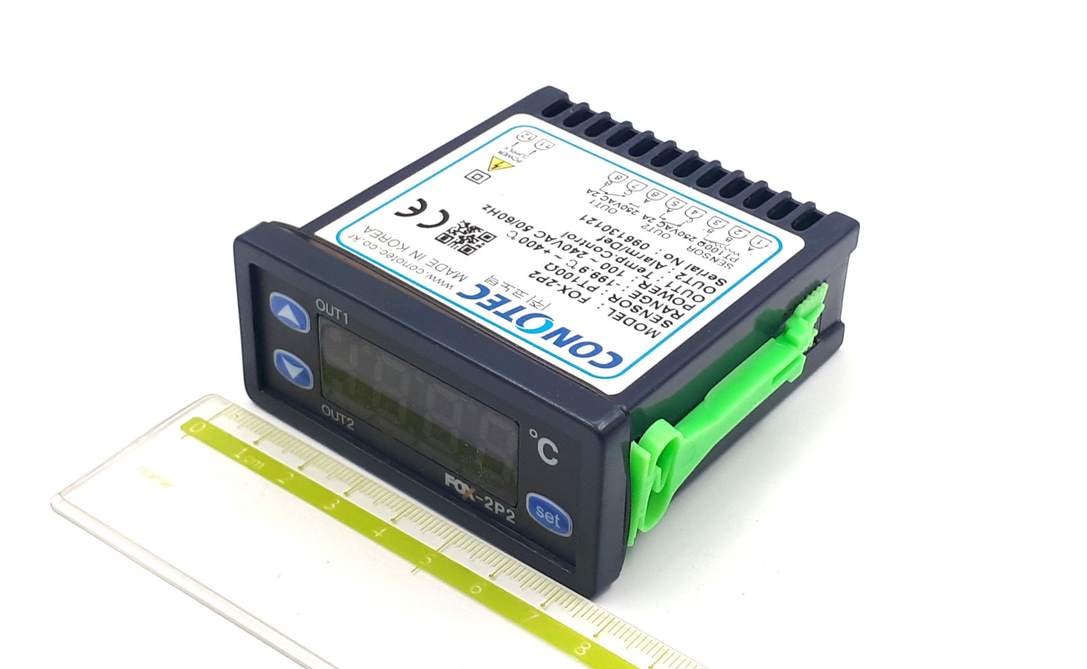 FOX-2P2 -200+400°С Pt100 100-240VAC 1NO+1NC Conotec контроллер