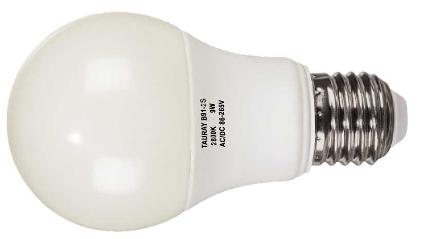 E27 9W 85-265V 2700K B91-2S TauRay лампа светодиодная