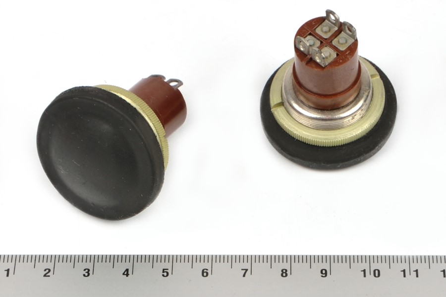 К-4-1П 2P 24mm (черная) кнопка управления включения