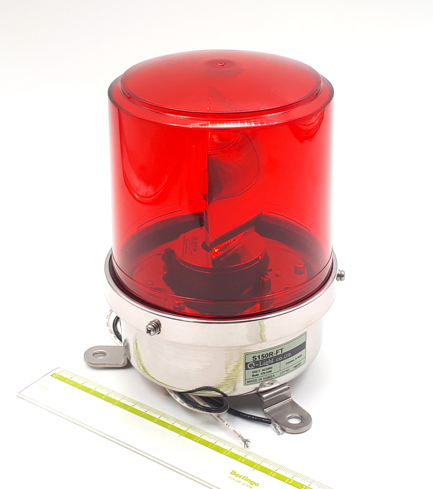 S150R-FT 15W 24VDC B15d IP44 Qlight светильник под лампу накаливания проблесковый красный