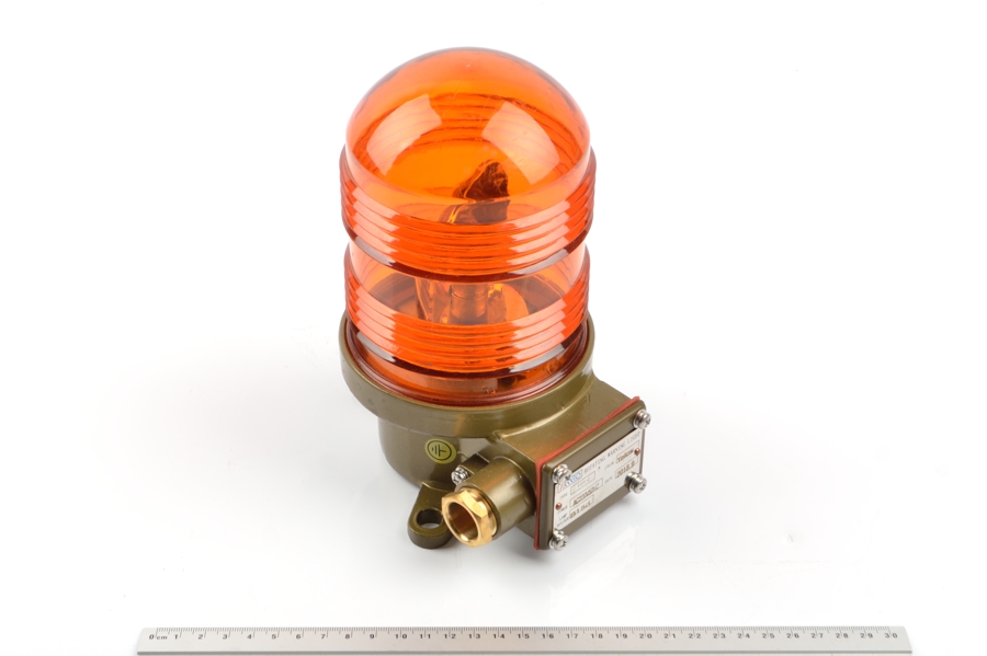 FIP1-2 25W 230VAC B15d IP55 (желтый) АМЭО светильник под лампу накаливания проблесковый