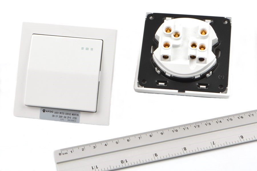 SN-1V 16A 250V 2P IP20 выключатель каютный встраиваемый
