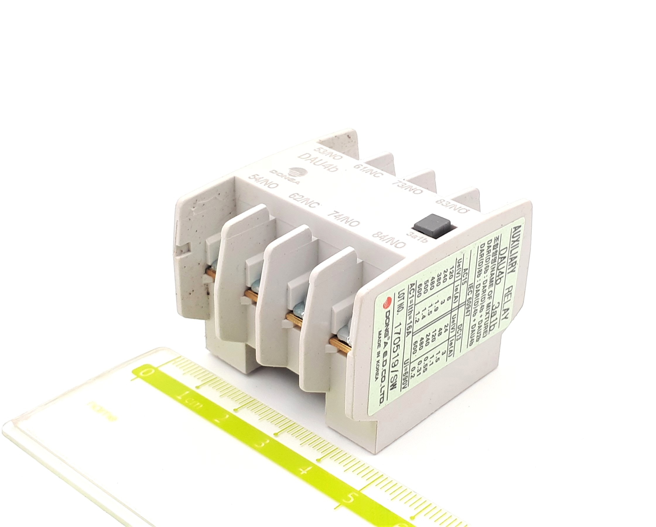 DAU4b 3a1b (3NO+1NC) Dong-A приставка контактная для DMC