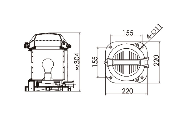 CXH6-1P 360° 65W P28s LZ фонарь сигнально-отличительный круговой стационарный зеленый