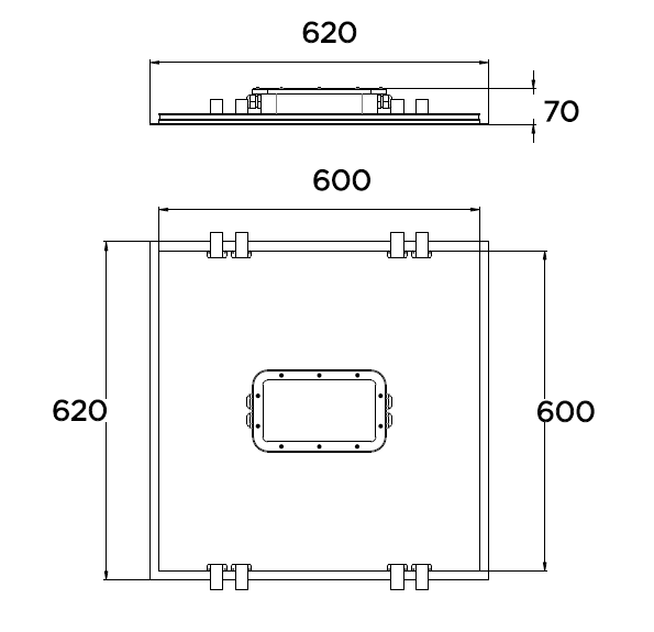 CL-820AD-107164 32W 230VAC IP44 4000K (БАП) АМЭО светильник светодиодный аварийный встраиваемый