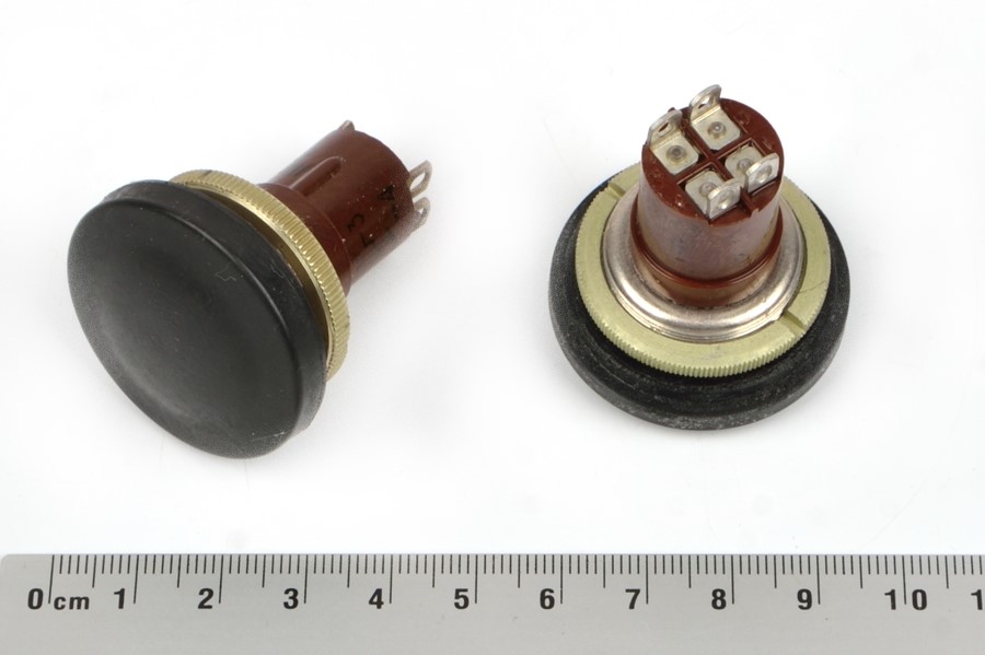 К-3-1П 2P 1NO+1NC 24х0,75mm (черная, вариант 3) кнопка управления включения-выключения