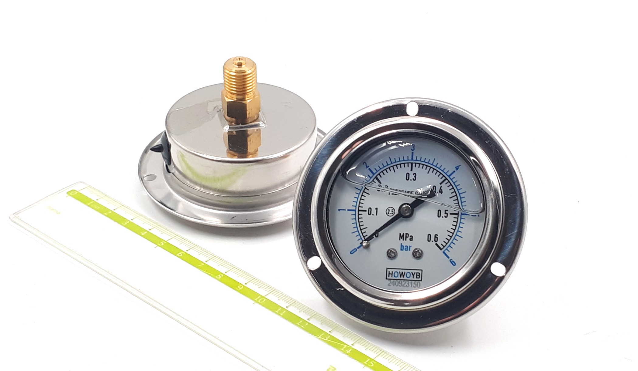 YN60ZT 0-6bar 60mm G1/4R HOWOYB Ф манометр виброустойчивый осевой