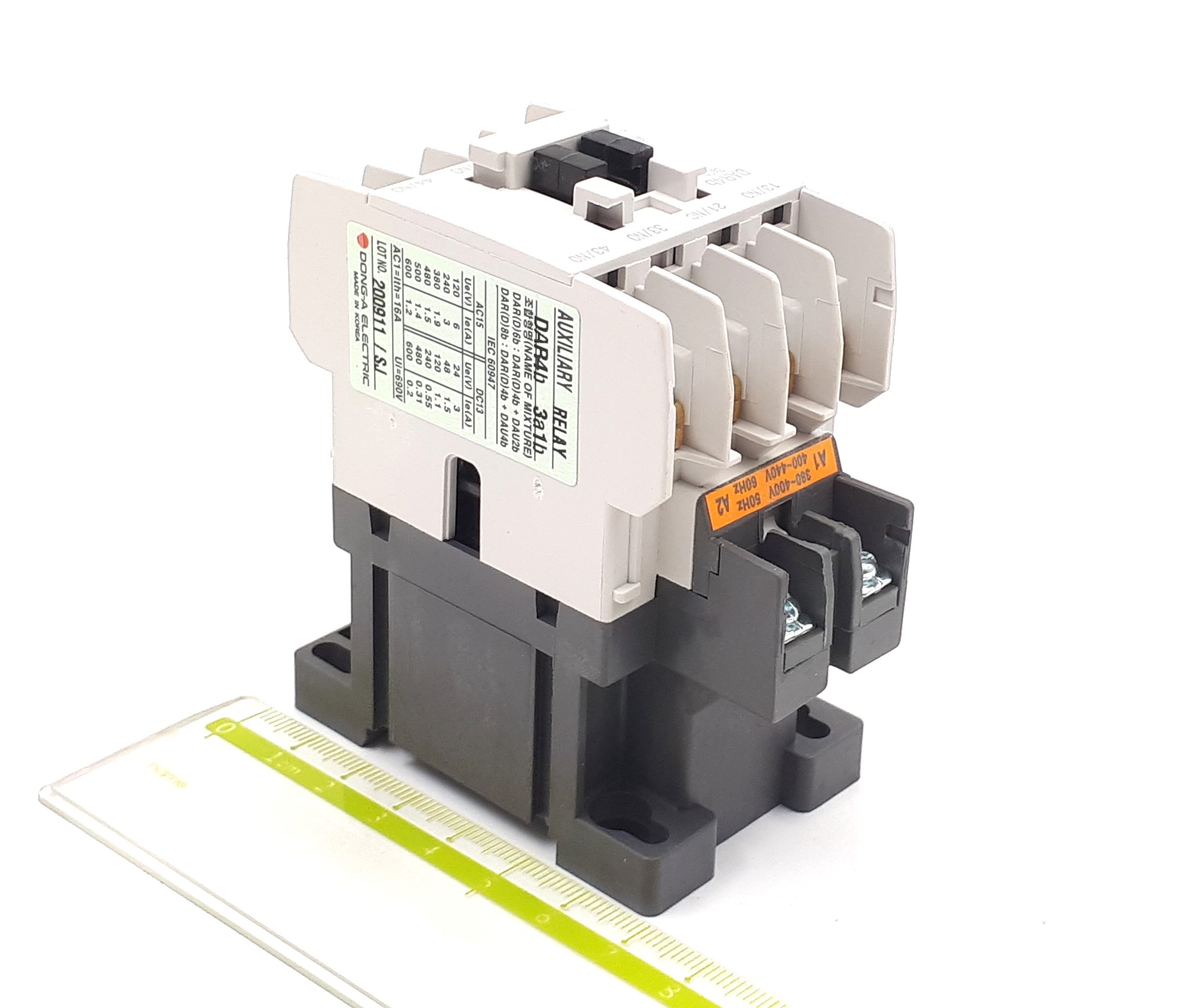 DAR4b 16A 380-440VAC 3NO+1NC Dong-A контактор