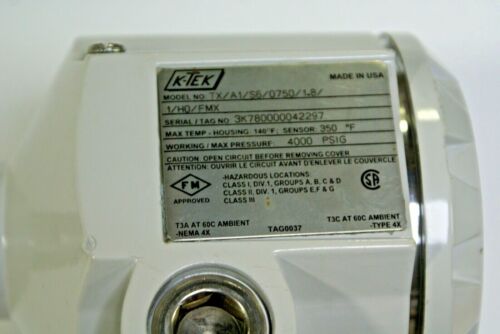 K-TEK, MODEL# TX/A1/S6/0750/1.8/1/HO/FMX ABB