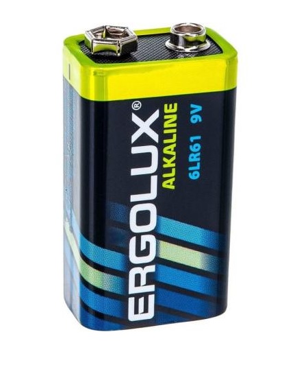 6LR61 9V Ergolux КРОНА батарейка алкалиновая