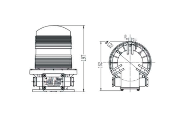 CXH17-L 360° 10W 24VDC LED IP66 РМРС LZ фонарь сигнально-отличительный зеленый