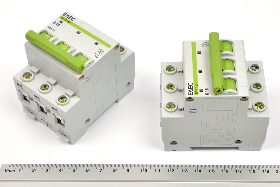 ВА47-63 16A C 3P AC выключатель автоматический