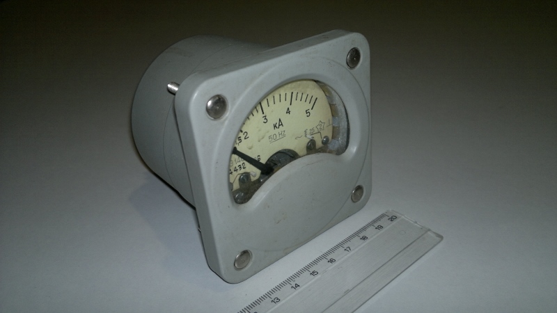 Э140 0-5кА 50Hz 5000/5A 5/1A AC амперметр