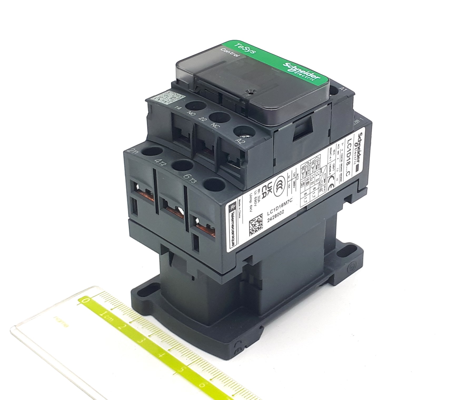 LC1-D18M7C 32A 220VAC 7,5kW 380-400V 3P 1NO+1NC Schneider Electric контактор