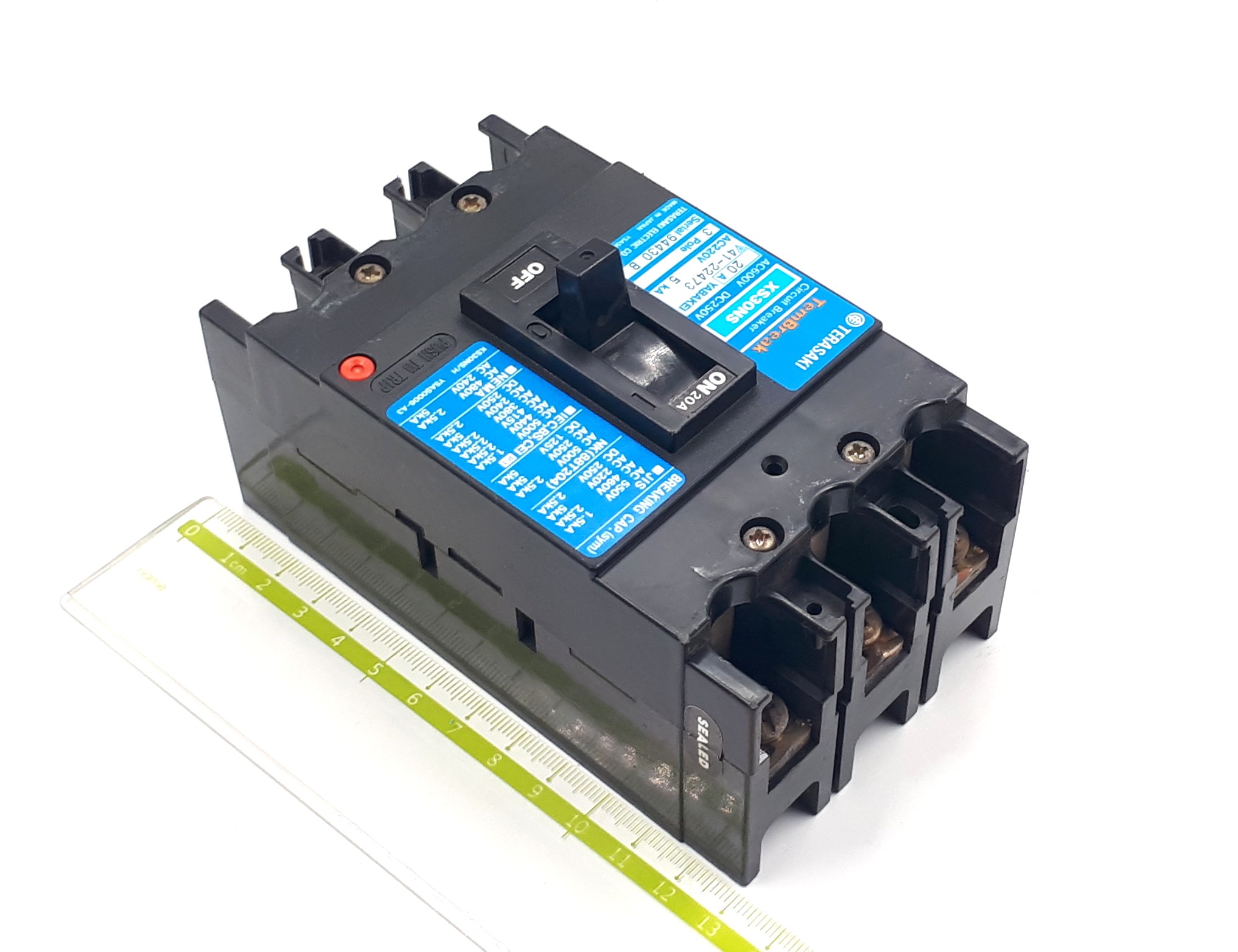 XS30NS 20A 3P 2,5kA 600VAC/250VDC Terasaki выключатель автоматический