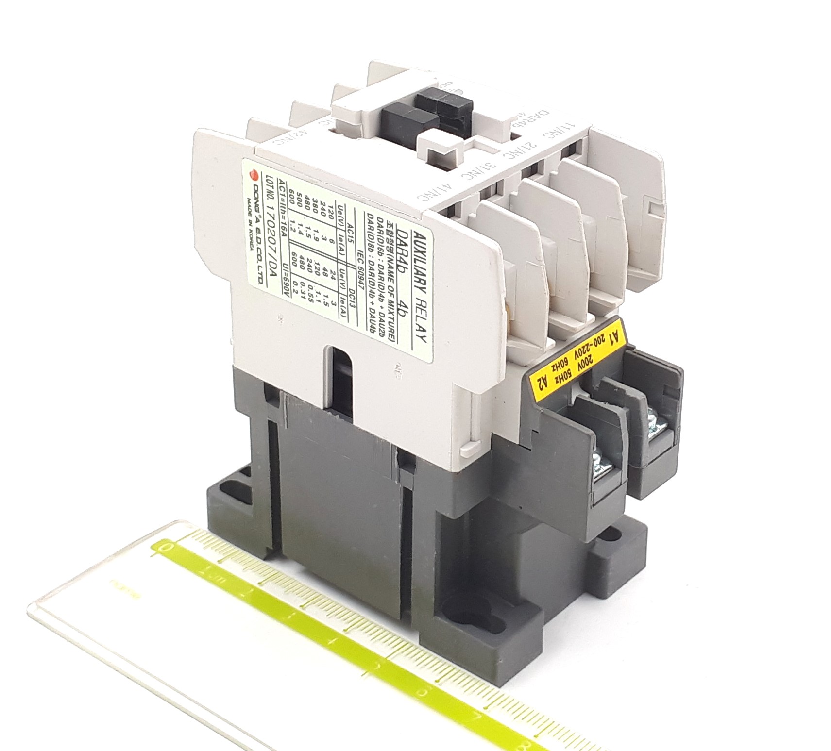 DAR4b 16A 220VAC 4NC Dong-A контактор