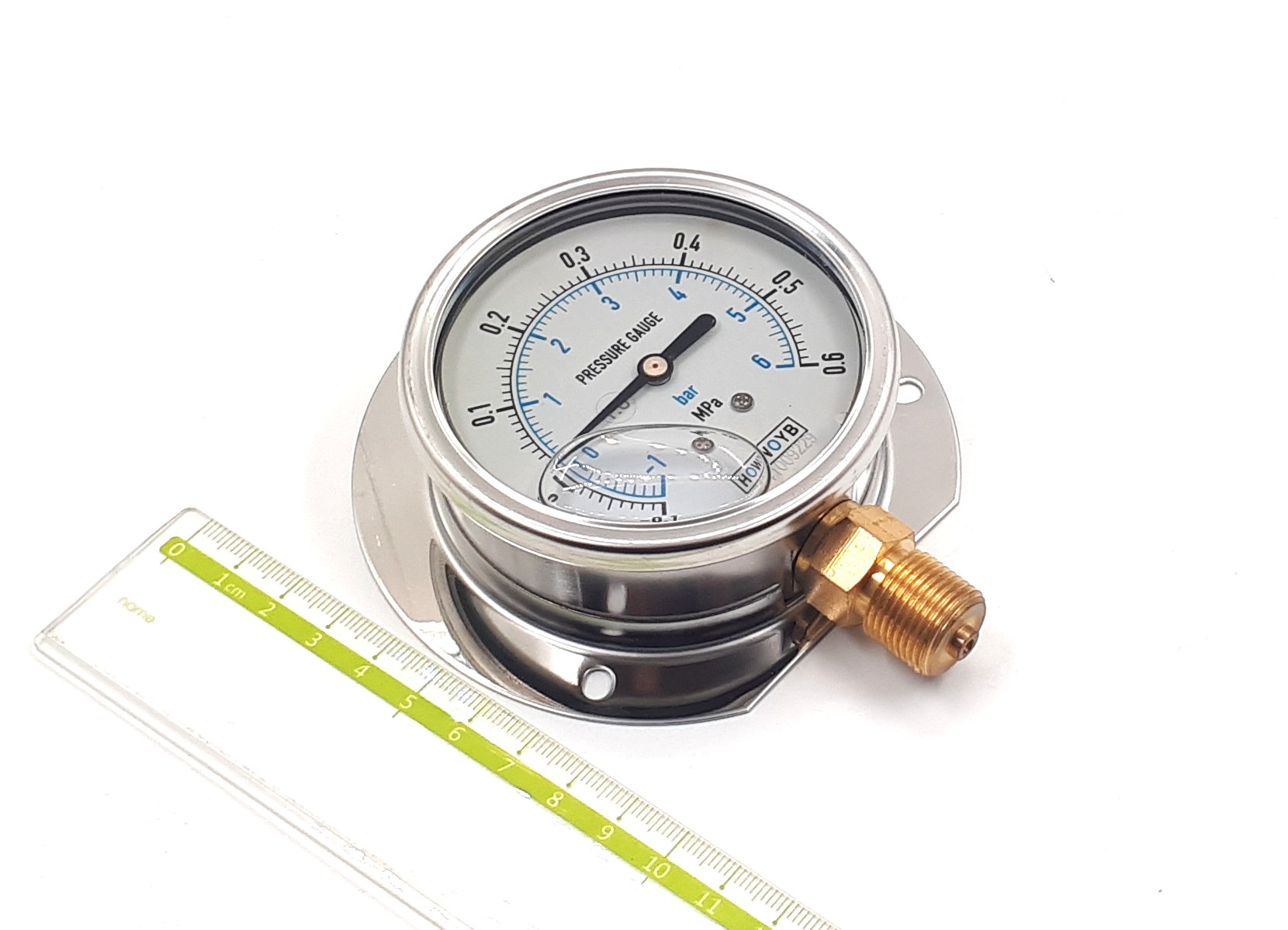 YN75T -1-0-6bar 75mm G3/8R HOWOYB Ф манометр виброустойчивый