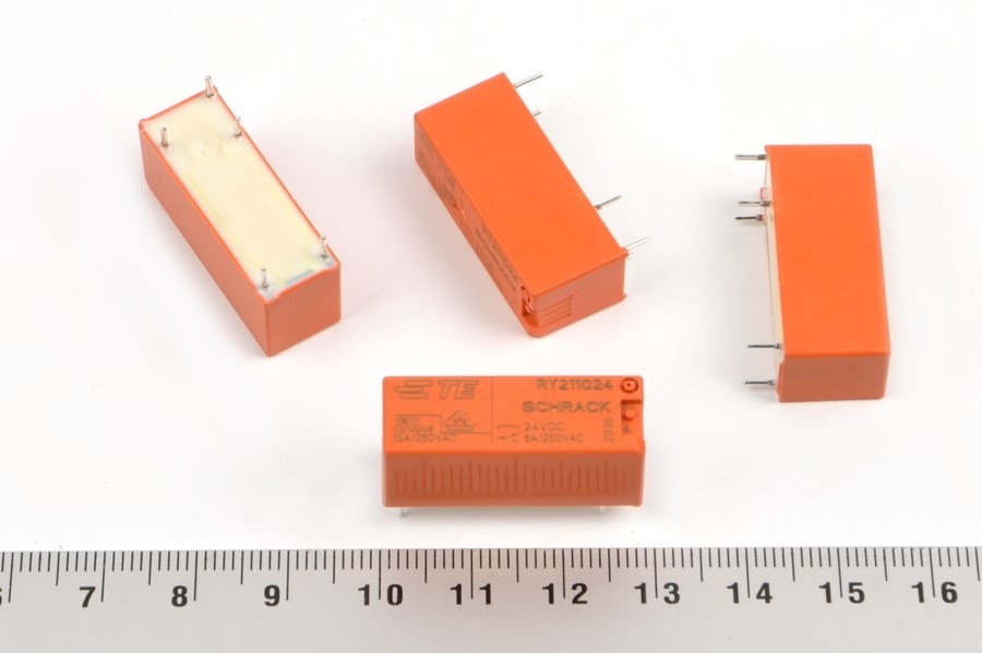 RY211024 TE 24VDC 8A 250V 1пер. Schrack реле промежуточное