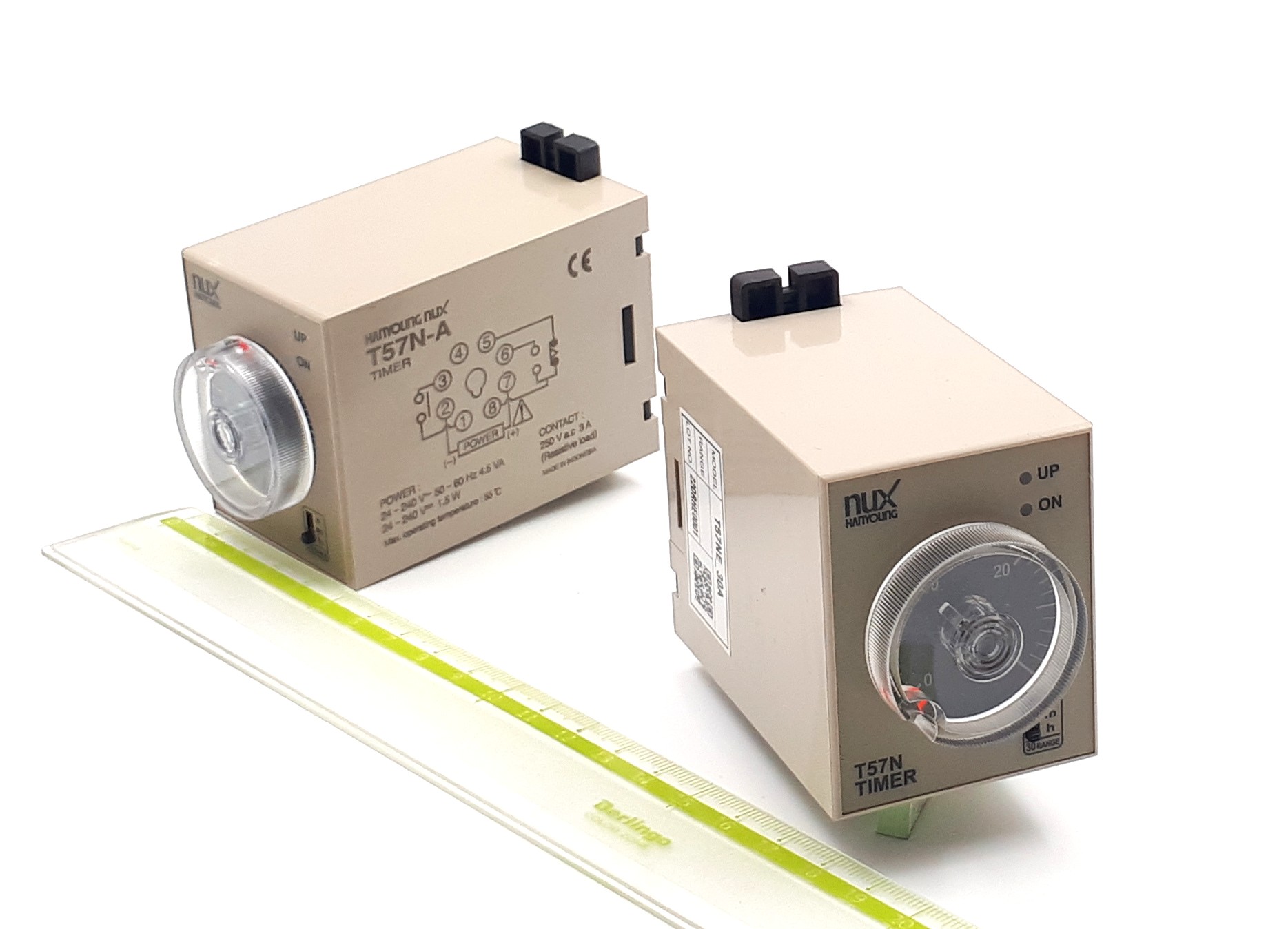 T57N-A (T57NE_30A) 30s-30h 24-240VAC/DC 50/60Hz Hanyoung реле времени