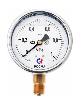 ТМ-320Р 0-0,6MPa G1/4R манометр виброустойчивый